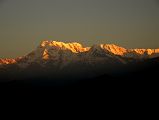 
Pokhara Sarangkot Sunrise - Annapurna South, Hiunchuli, Annapurna I South Face, Kangshar Kang Roc Noir
